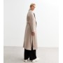 Tall Cream Tailored Unlined Longline Belted Coat