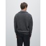 Mock neck knit sweater with zip