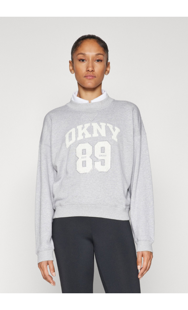 RHINESTONE LOGO CREW NECK PULLOVER