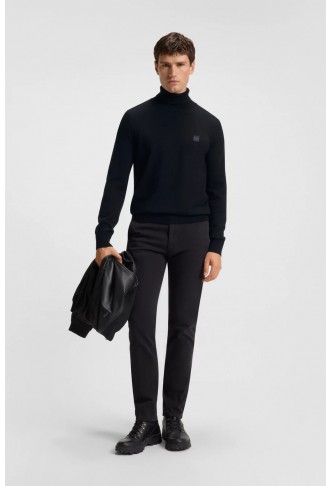 Rollneck sweater in cotton and cashmere