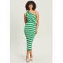 CALLI - Jumper dress - green and white stripe