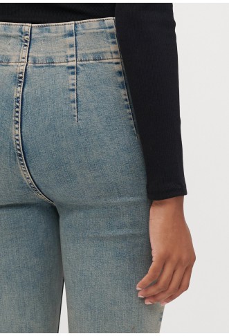 ONLY - Flared Jeans - dark blue denim overdyed