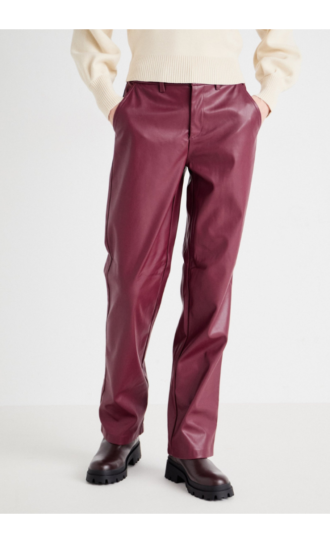 ONLY - Trousers - red mahogany