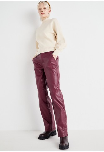 ONLY - Trousers - red mahogany