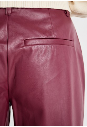 ONLY - Trousers - red mahogany