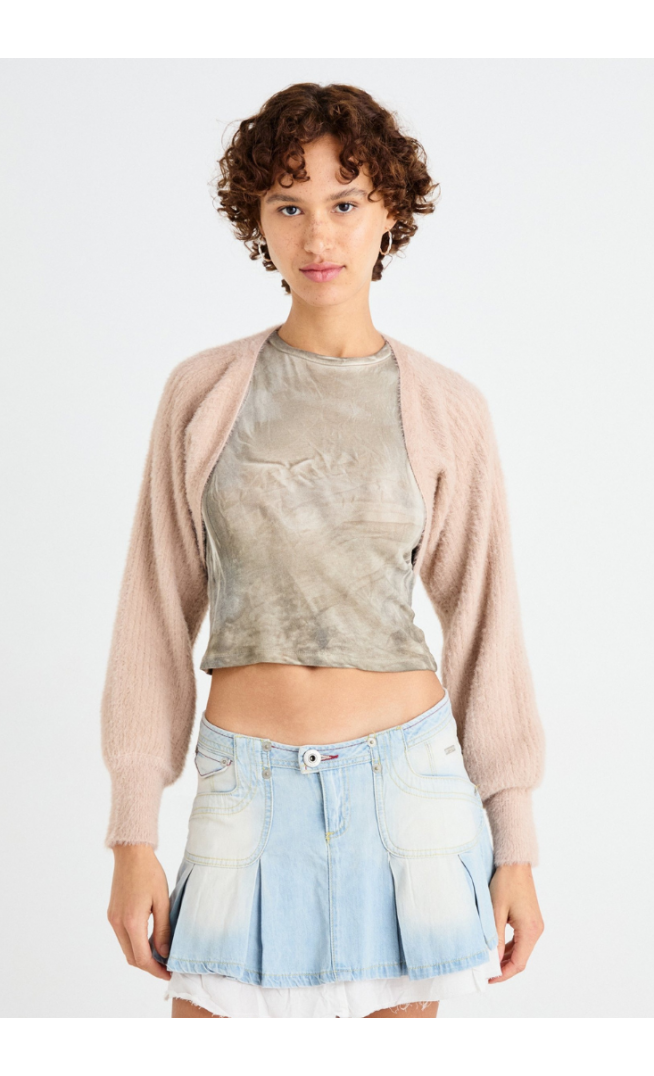 ONLY ONLAMANDA BOLERO - Cardigan - warm taupe