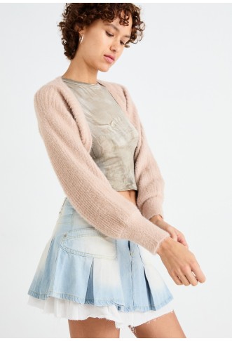 ONLY ONLAMANDA BOLERO - Cardigan - warm taupe