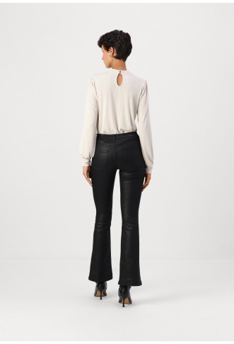 Vero Moda  Flare Leg Coated Trousers, Black