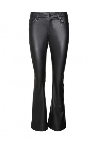 Vero Moda  Flare Leg Coated Trousers, Black
