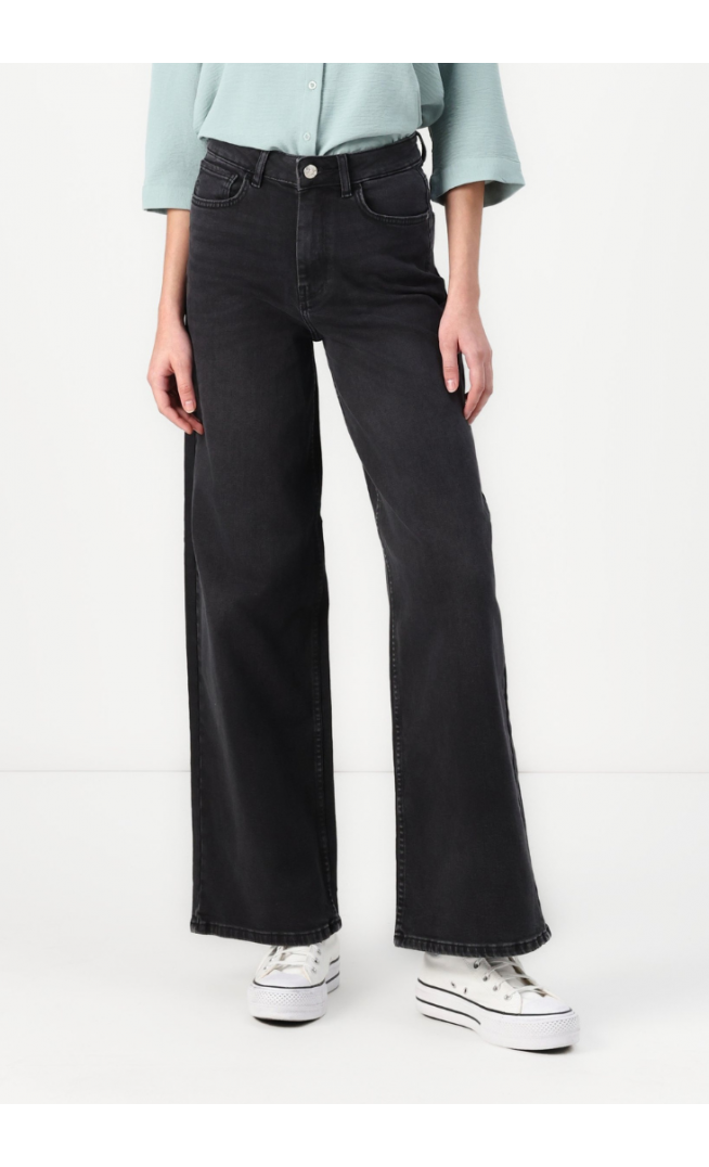 ONLY Pants- Wide Leg - washed black