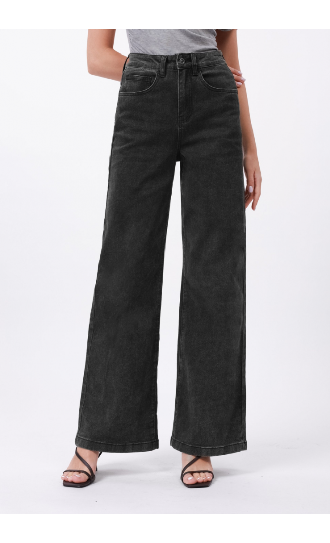 Anna Field Tall Flared Jeans - washed black