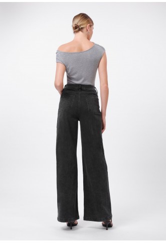 Anna Field Tall Flared Jeans - washed black