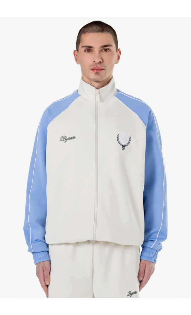 Atlas Track Jacket Warm White Spring Blue