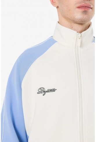 Atlas Track Jacket Warm White Spring Blue