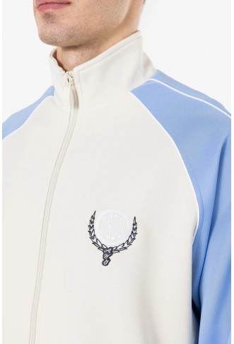 Atlas Track Jacket Warm White Spring Blue
