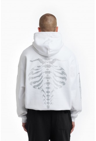 FAVELA RIBCAGE UNISEX - Sweatshirt - rhinestone white