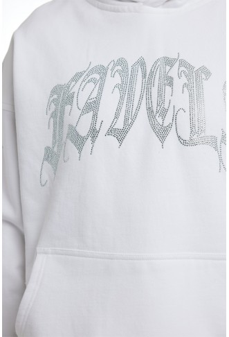 FAVELA RIBCAGE UNISEX - Sweatshirt - rhinestone white