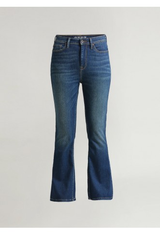 Dion Dark Blue High Waist Flare Powerflex Jeans