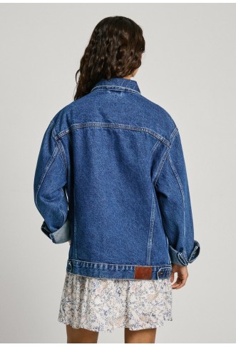 Pepe Jeans BOYFRIEND JACKET - dark-blue denim