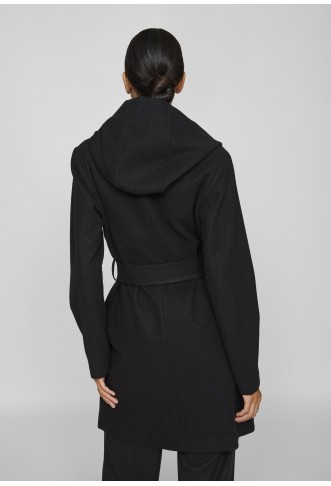 VILA VISELMA BELTED COAT - Classic coat - black