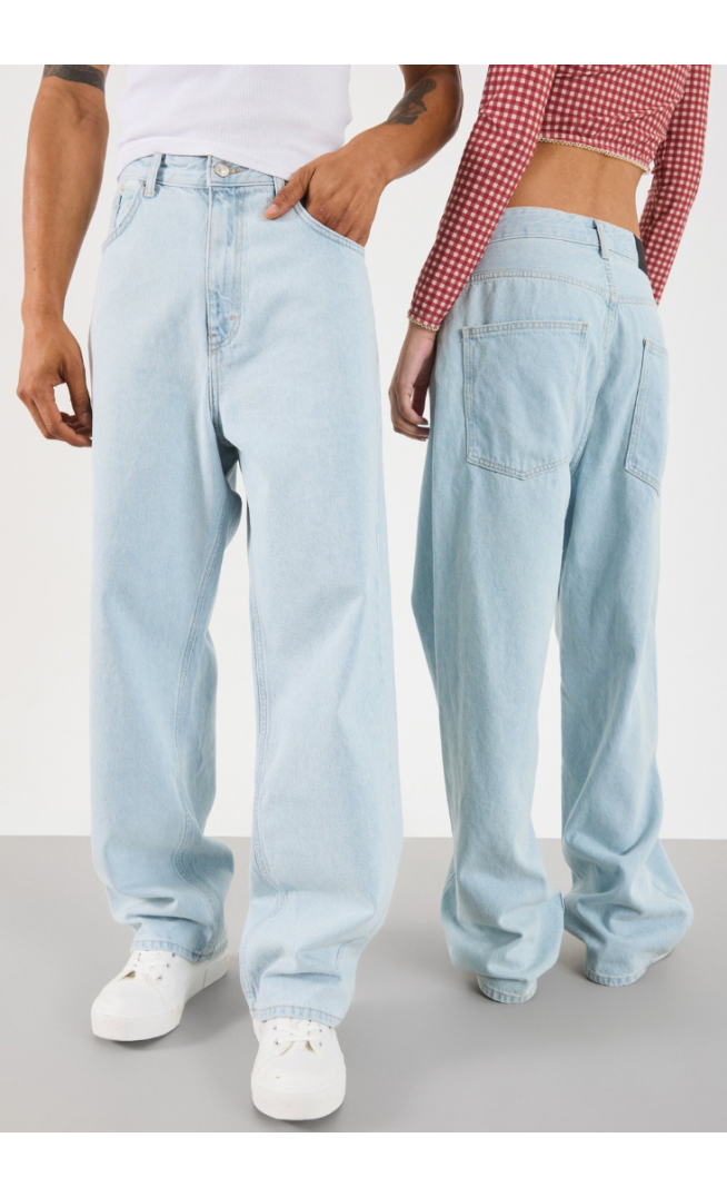 YOURTURN UNISEX - Baggy Jeans - light blue denim