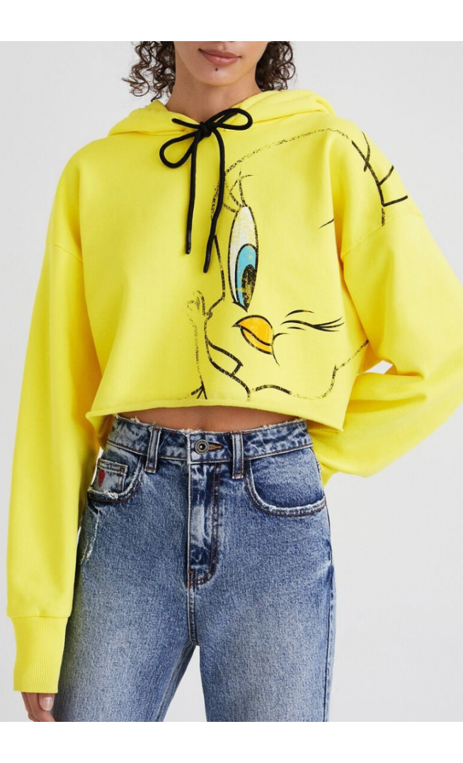 Desigual Tweety Bird cropped sweatshirt