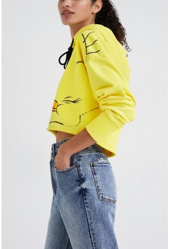 Desigual Tweety Bird cropped sweatshirt