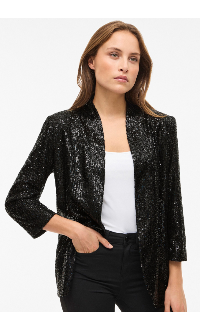 VILA VISIGRID SLEEVE - Blazer - black