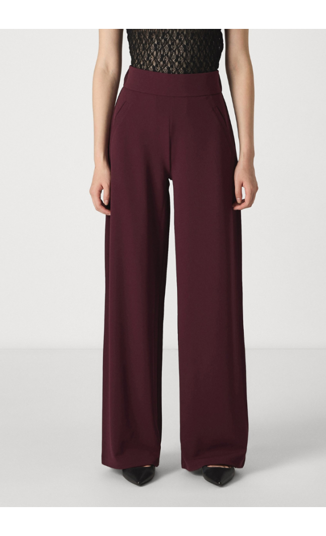 JDY  CATIA WIDE PANT - Trousers - wine tasting