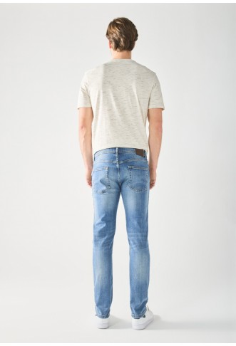 Pier One Slim fit jeans - destroyed denim