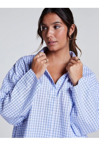 Hunkemöller JACKET  SEERSUCKER CHECK - Tops