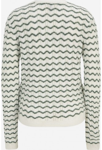 Pieces Tall Sweater 'JOYCE' in Off White