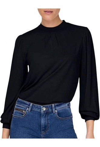 ONLFREE HIGHNECK TOP  Black