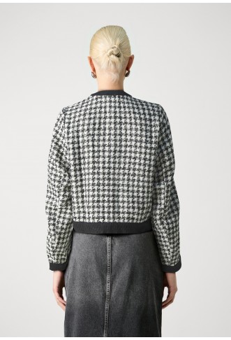 VILA VINUA CARDIGAN - Cardigan - black/white