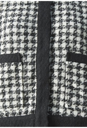 VILA VINUA CARDIGAN - Cardigan - black/white