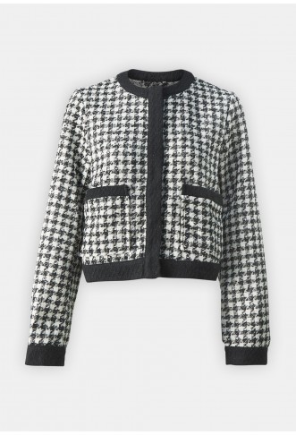 VILA VINUA CARDIGAN - Cardigan - black/white