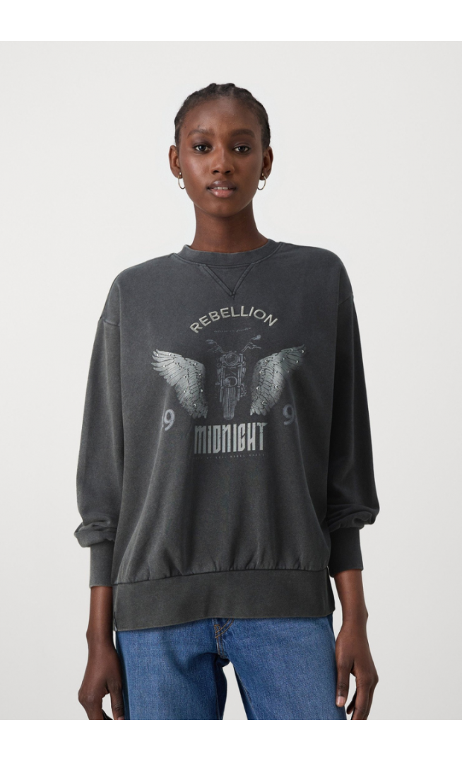 ONLY - Sweatshirt - black bean print: