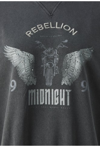 ONLY - Sweatshirt - black bean print: