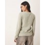 Vila o-neck knitted jumper in green