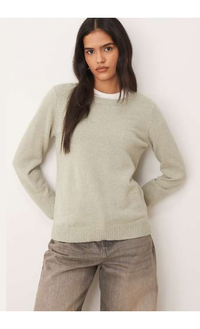 Vila o-neck knitted jumper in green
