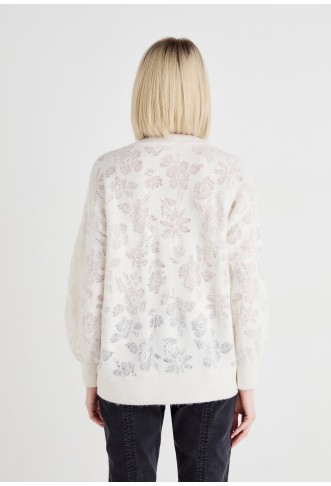 VILA VICOOPS VNECK CARDIGAN - Cardigan - birch