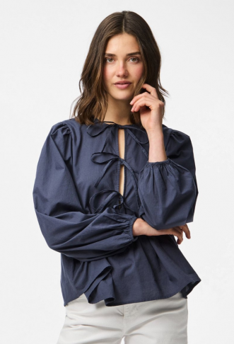 PIECES O-NECK TIE - Black