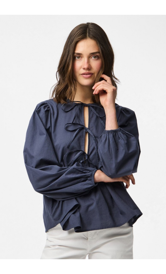 PIECES O-NECK TIE - Black