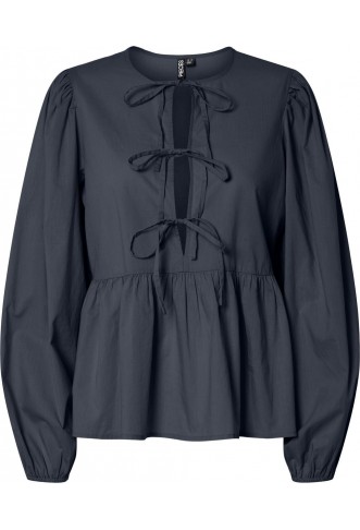 PIECES O-NECK TIE - Black