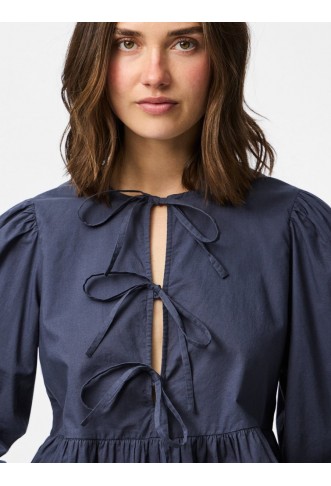 PIECES O-NECK TIE - Black