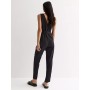 Black Sleeveless Button Through Jumpsuit