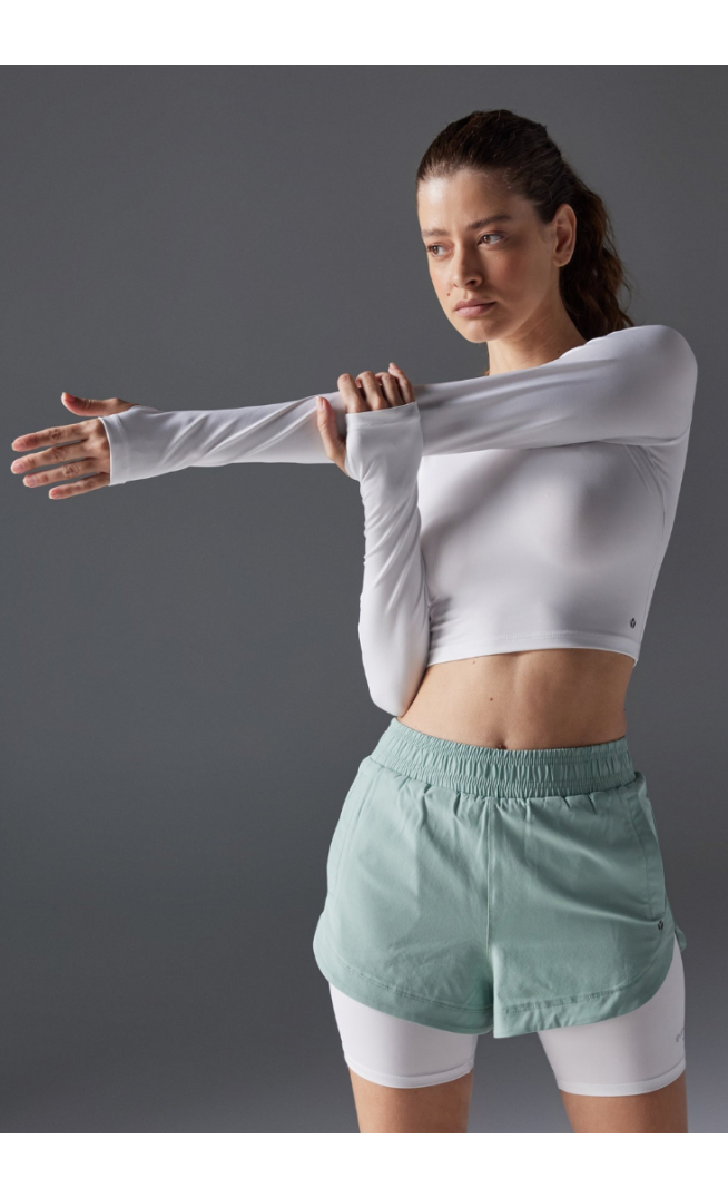 Even&Odd active CROPPED LONG SLEEVE TOP