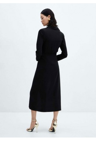 MANGO Buttoned Wrap Dress