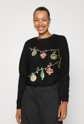 ONLY XMAS GLITTER LS ONECK...