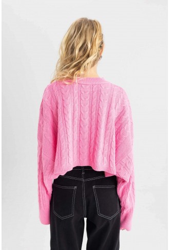 Cool Relax Crop Knitwear Sweater